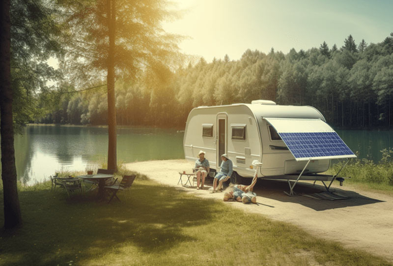 What does a solar controller do in an RV?