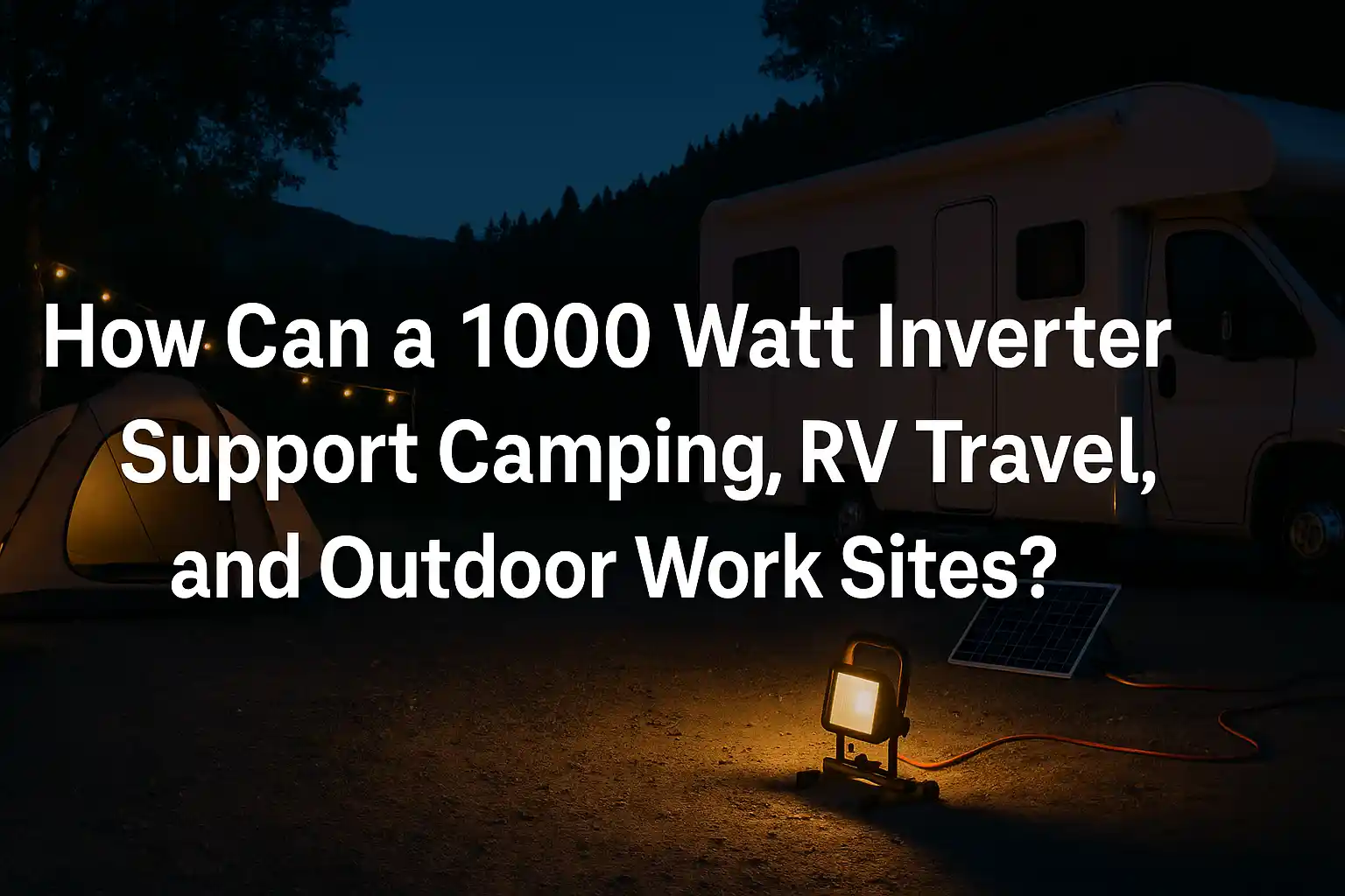 How Can a 1000 Watt Inverter Support Camping, RV Travel, and Outdoor Work Sites?