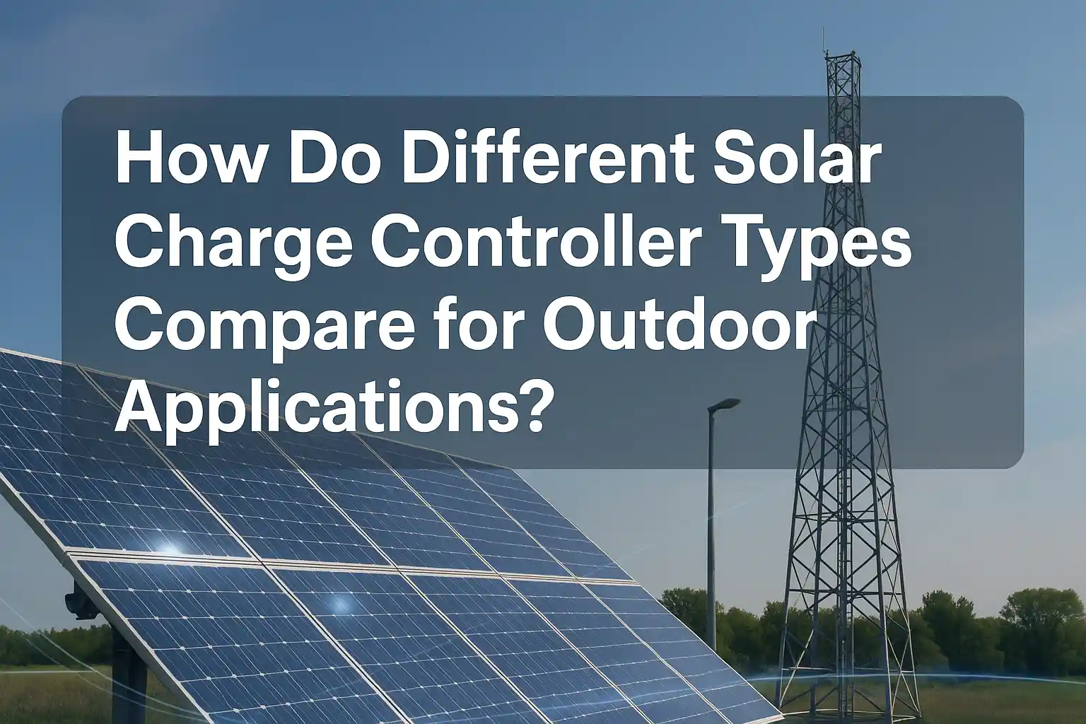 How Do Different Solar Charge Controller Types Compare for Outdoor Applications?