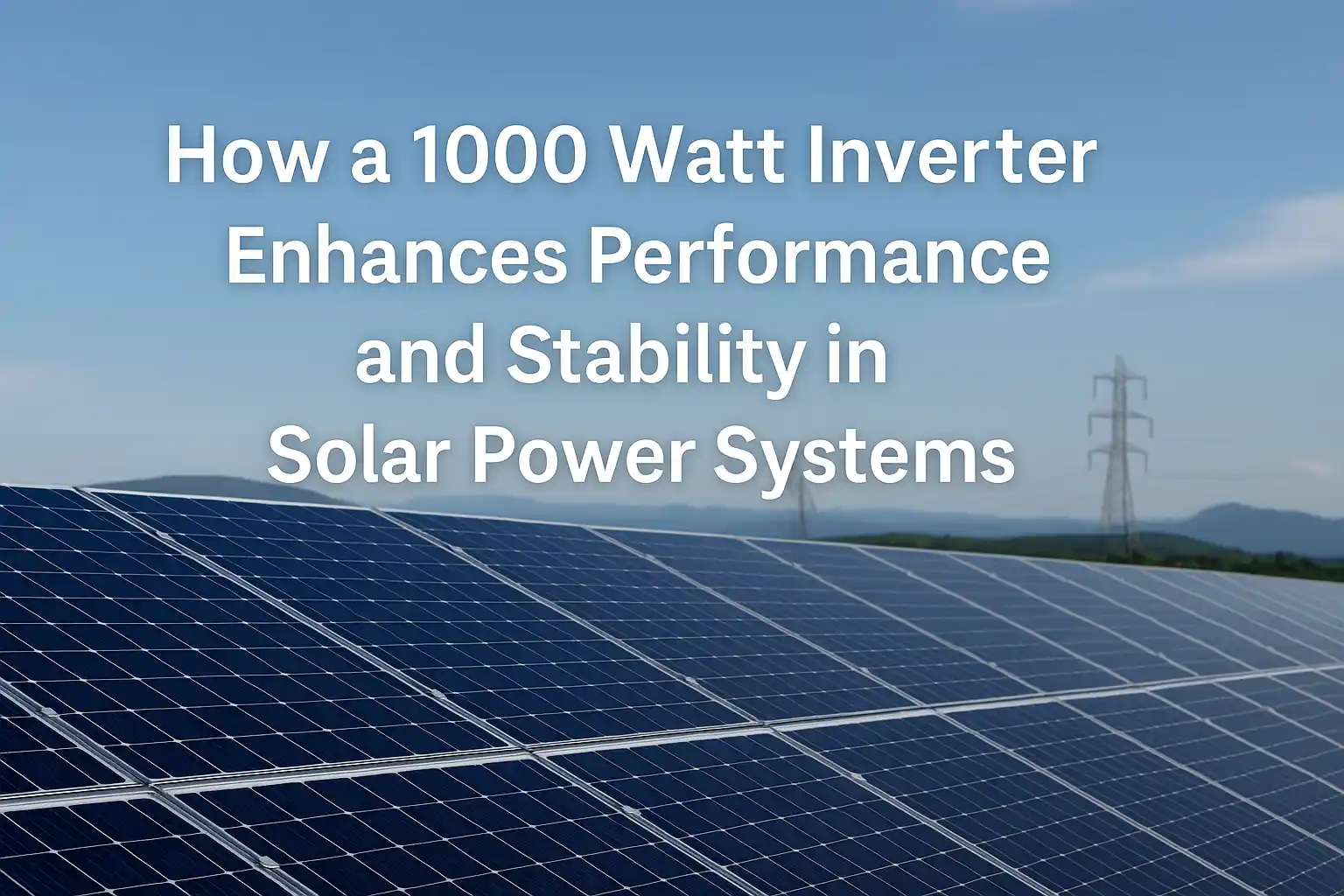 How a 1000 Watt Inverter Enhances Performance and Stability in Solar Power Systems