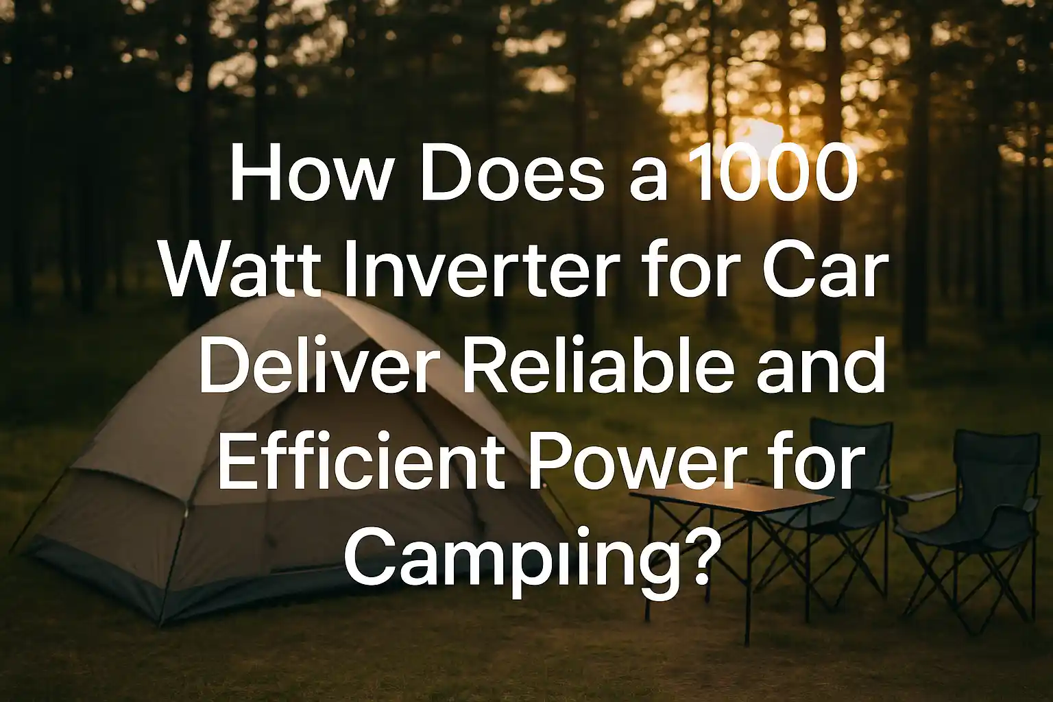 How Does a 1000 Watt Inverter for Car Deliver Reliable and Efficient Power for Camping?