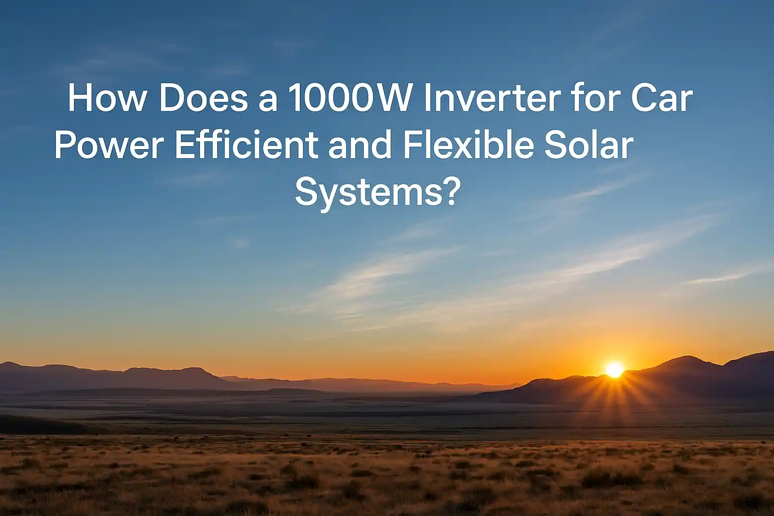 How Does a 1000W Inverter for Car Power Efficient and Flexible Solar Systems?