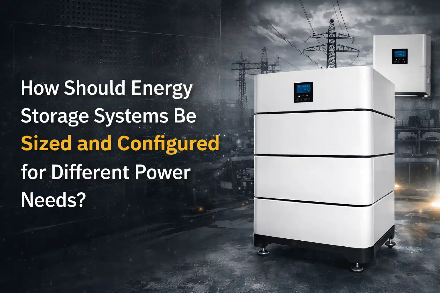 How Should Energy Storage Systems Be Sized and Configured for Different Power Needs?