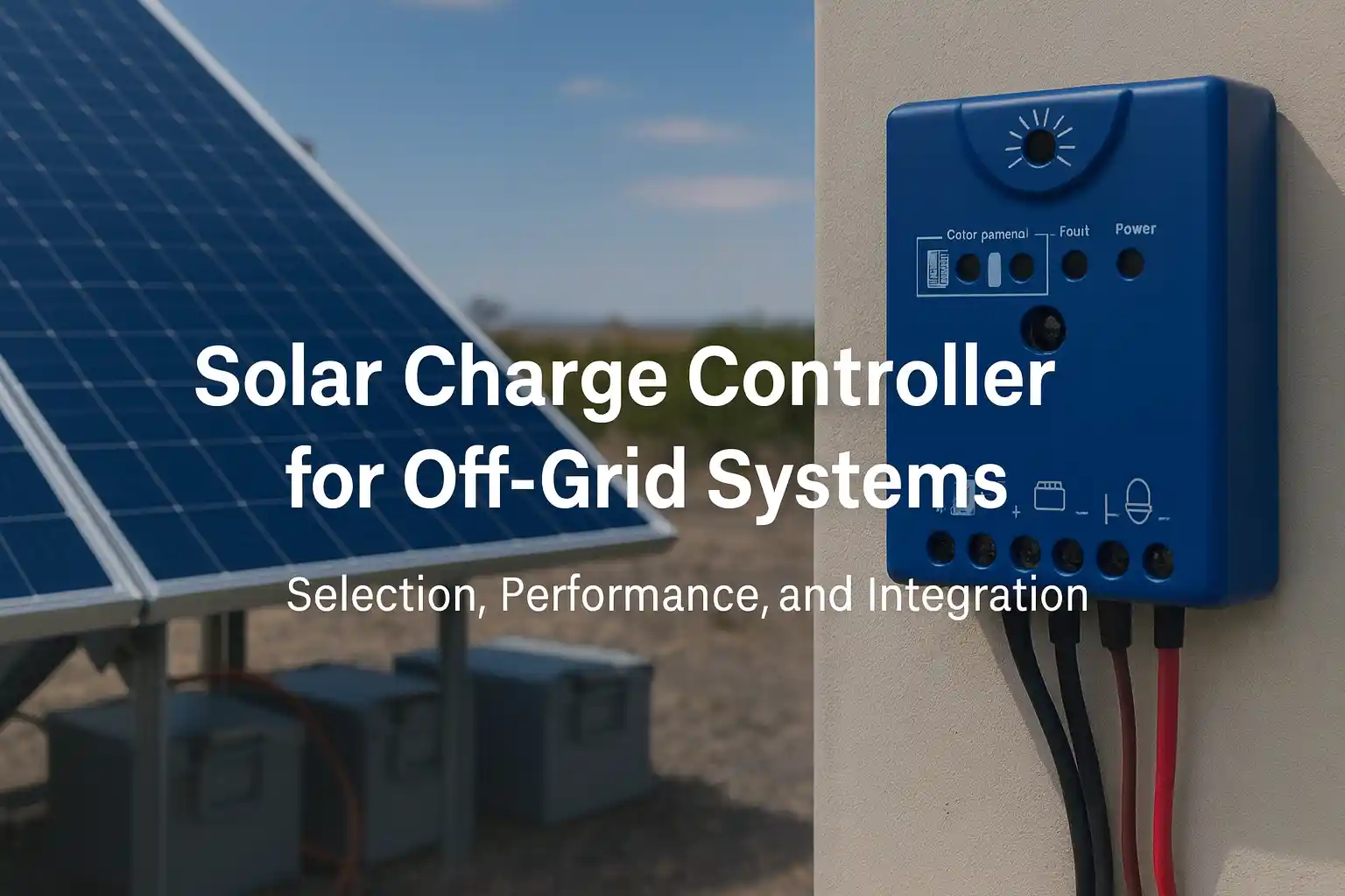 Solar Charge Controller for Off-Grid Systems: Selection, Performance, and Integration