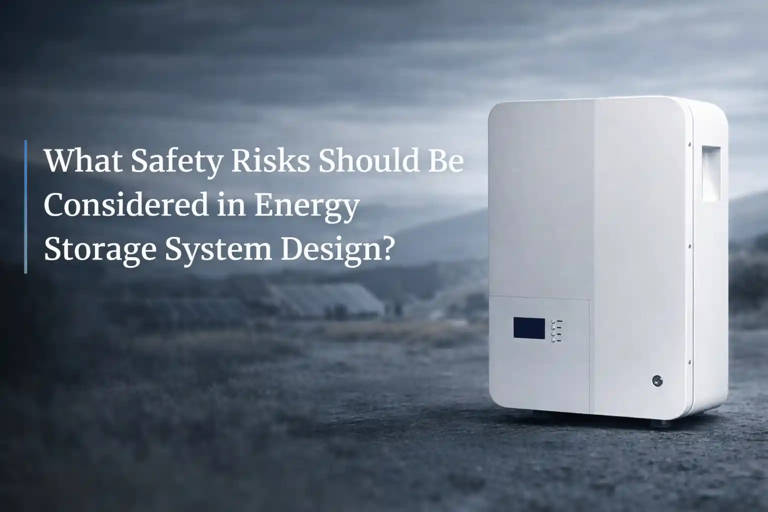Stored Charge Risks What Safety Risks Should Be Considered in Energy Storage System Design ...