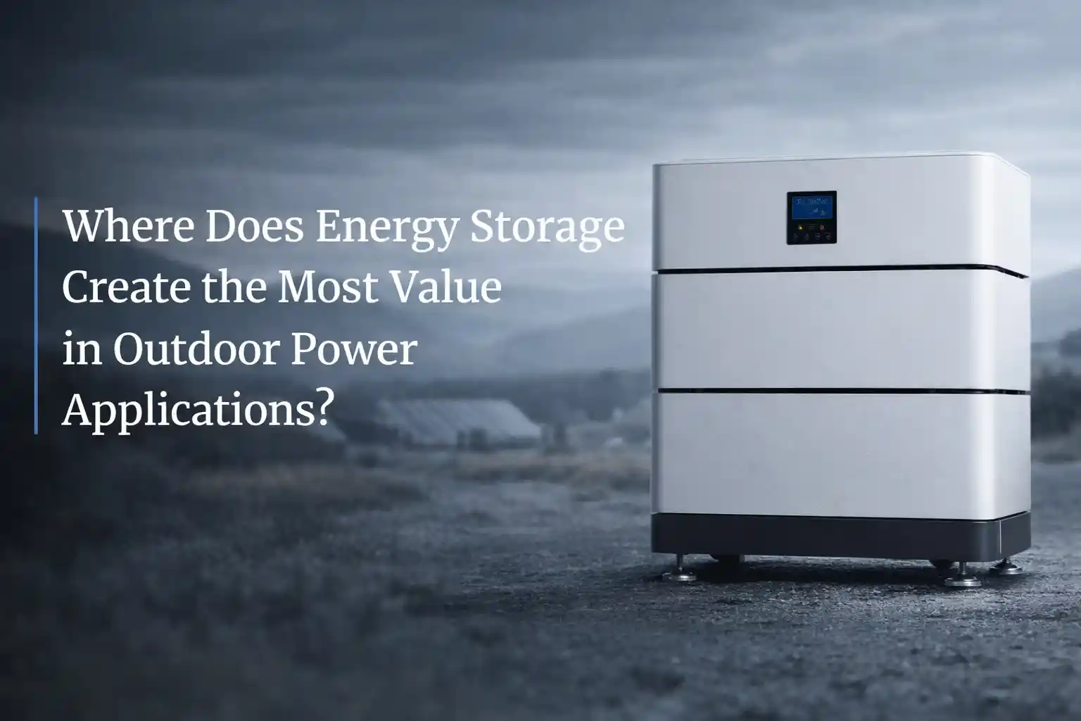 Where Does Energy Storage Create the Most Value in Real-World Outdoor Power Applications?